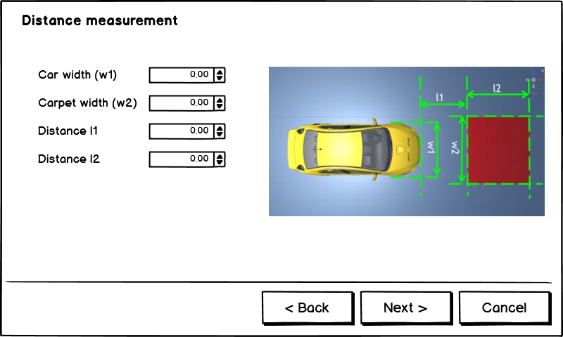 Figure 18. UI - Distance measurement screen